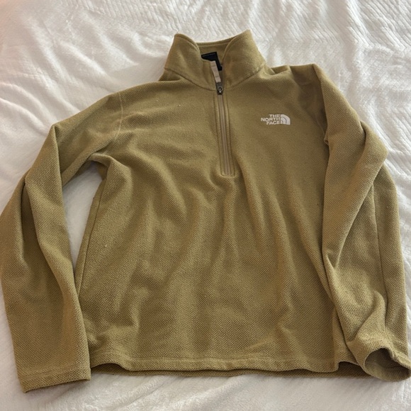 The North Face Men's Olive Zip-Up Sweater - Picture 1 of 3